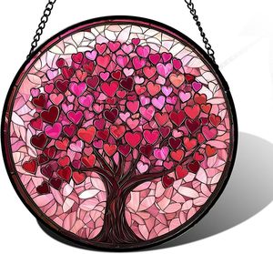 Attrape-soleil personnalisable en verre teinté imprimé UV motif floral Art Déco, résistant aux intempéries pour extérieur, à suspendre à la fenêtre - Product Image 5