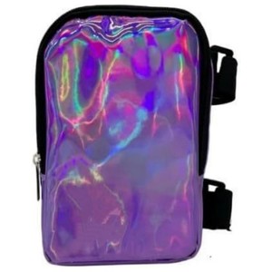 Bolsa de Pierna Impermeable con Logotipo Personalizado WAALUU, Bolsa de Muslo Holográfica Plateada Láser, Bolsas de Pierna para Teléfono, Bolsa de Cuerpo para Brazo y Pierna para Mujer, Estilo Carnaval - Product Image 3