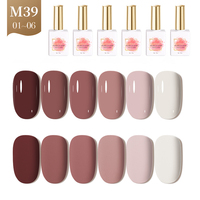 AILANUO Coffret Cadeau Gratuit 6 Couleurs Kit de Vernis à Ongles Gel Semi-Permanent Émail Gel Polish Fournitures de Nail Art en Gros