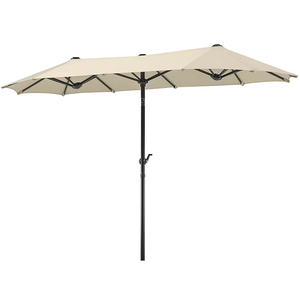 Садовый зонт двойной овальной формы — высококачественный оптовый синий солнцезащитный зонт, регулируемая защита для улицы - Product Image 1