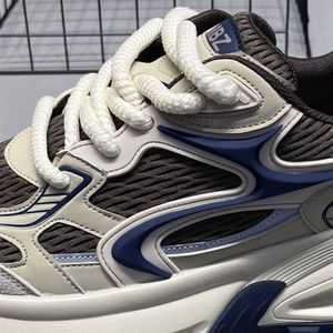 Baskets plateforme rétro de haute qualité pour hommes 39-44, décontractées, à lacets, respirantes, en maille, antidérapantes, pour le printemps - Product Image 5