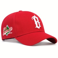 Gorra de béisbol gótica bordada B de color sólido, estilo casual, ligera y ajustable, para ciclismo al aire libre, estilo hip hop, transfronteriza.