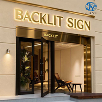 Letrero Comercial para Exteriores o Interiores, Letrero de Metal Personalizado en 3D, Letras de Canal Digitales de Acero Inoxidable, Letrero con Logotipo Retroiluminado LED