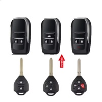 Coque de clé de voiture télécommandée Weilongda pour Corolla Camry 2013-2018, 3 boutons, ABS plastique + métal, 100% testée