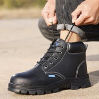 Bottes de sécurité résistantes à la chaleur, tige en cuir de vachette double couche, anti-écrasement, anti-perforation, embout en acier
