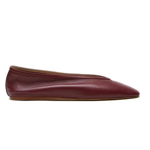 Vino nero <span class=keywords><strong>cammello</strong></span> bordeaux taglio a V di grandi dimensioni a punta quadrata in pelle di balletto <span class=keywords><strong>scarpe</strong></span> da ufficio per donne in pelle di vitello 45 - Product Image 5