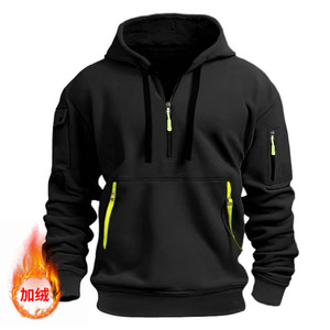 Heavy Wight Sudadera con capucha en blanco Logotipo personalizado Sudaderas lisas de alta calidad Algodón Poliéster Fleece Grueso <span class=keywords><strong>Pullover</strong></span> Sudaderas con capucha Fabricante - Product Image 4