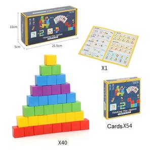Blocchi Logici Arcobaleno in Legno all'Ingrosso - Manipolativi Montessori per Ragionamento Spaziale e Matematica per Bambini dai 2 ai 6 Anni, Certificati CE - Product Image 1