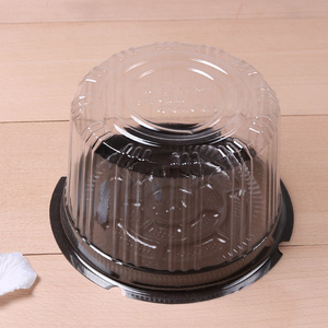 4" Inch round cake packaging box Clear plastic Container with Clear Lid for cake display