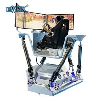 Simulateur de course sur plateforme dynamique électrique à 3 écrans pour la conduite automobile
