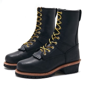 Wholesale Elkland Men's Custom Full Grain <b>Leather</b> Lace-Up <b>Work</b> <b>Boots</b> Steel Toe Safety Shoes Industrial Architectural Use Model - Product Image 6