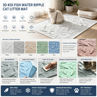 Tapis de protection pour litière de chat en caoutchouc, grande taille, facile à nettoyer, attrape-litière, protection de sol, pour poissons koï