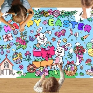 PAFU giochi <span class=keywords><strong>di</strong></span> Pasqua attività gigantesca felice pasqua colorazione tovaglia Poster - Product Image 1
