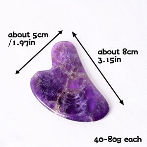 Fabrika-fiyat yüksek kalite Reiki taş Gua Sha kurulu yeşim kristal yüz kazıma masaj aleti el sanatları - Product Image 2