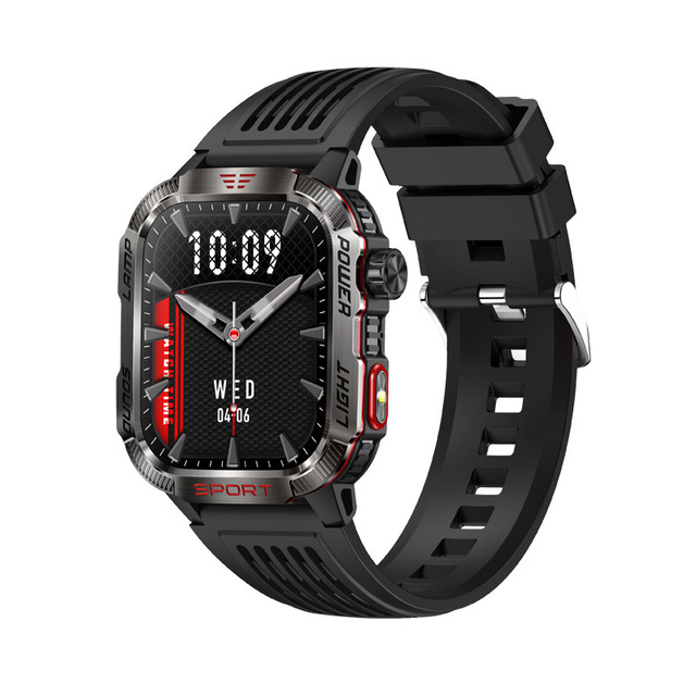 Men's Android Smart Watch HT29 IPS Display Waterproof Big Battery 600mAh Flashlight Call Reminder FitCloudPro App Custom