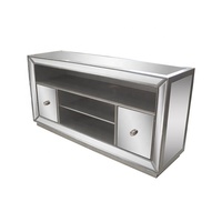 Meuble TV moderne en bois massif avec plateau en verre blanc pour salon Fabrication de meubles