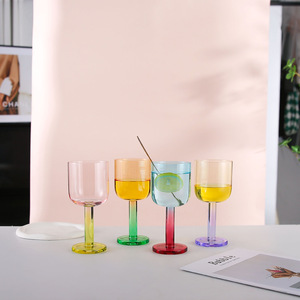 Creative Crystal Glass Jelly Colored Stemmed Cocktail Glasses Multifunction Party Beverage Drinkware - Product Image 1