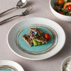 Service de vaisselle en céramique de <span class=keywords><strong>style</strong></span> japonais, assiettes mates pour <span class=keywords><strong>buffet</strong></span> et steak, personnalisables, vente en gros, écologiques, compatibles lave-vaisselle et four - Product Image 2