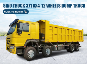Camion benne d'occasion Sino Truck 12 roues Howo 8X4 Sinotruck, camion lourd 12 tonnes diesel manuel avec caméra, Chine - Product Image 2