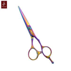 Yonghe-Tijeras profesionales de corte de pelo para peluquero, color arcoíris con acero japonés de titanio colorido, 5,5 pulgadas, 106-55PB - Product Image 4