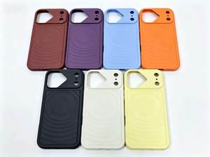 Coques de téléphone portable antichoc et antidérapantes en TPU souple Ripple Wave, motif paysage urbain de luxe, pour IP17ProMax, vente en gros, plusieurs couleurs unies, en vrac - Product Image 3