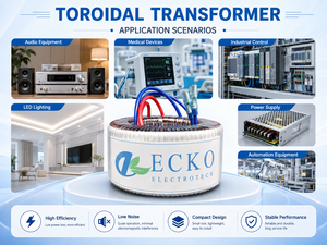 Transformador de Potencia Toroidal de 55-0-55v 68-0-68v con Centro Abierto, Blindaje Magnético, 1000va 1200va 1400va, CE para <span class=keywords><strong>ECKO</strong></span> - Product Image 2