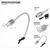 Module laser de lumière de travail bleue ZhonNa 12V-24V, auto-nivelant, col de cygne flexible, mise au point réglable, accessoire pour machine-outil et instrument