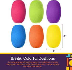 Espuma <span class=keywords><strong>EVA</strong></span> 6 colores forma de huevo soportes acolchados pluma de huevo-empuñaduras de lápiz para niños portalápices ayuda de escritura agarre entrenador pluma agarre - Product Image 2