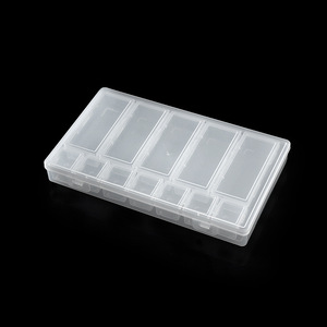 Caja de almacenamiento transparente para diamantes de imitación para uñas, 25x14,8x3cm, estuche organizador con múltiples compartimentos para herramientas de belleza - Product Image 5