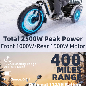 <span class=keywords><strong>Tricycle</strong></span> <span class=keywords><strong>électrique</strong></span> SOBOWO Polar Bear, 3 vitesses, pneus <span class=keywords><strong>tout</strong></span>-<span class=keywords><strong>terrain</strong></span>, <span class=keywords><strong>tricycle</strong></span> <span class=keywords><strong>adulte</strong></span> - Product Image 6