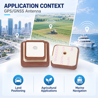 Antenne patch céramique GNSS GPS L1 L5 1575/1176 MHz avec borne PIN, gain 4,5/3 dBi, VSWR 2,0 pour intégration de récepteur de navigation