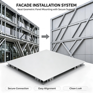 Sistema de Fachada Geométrica, Panel de Aluminio Modular, Muro Cortina, Revestimiento de Pared Exterior para Edificios de Oficinas y Campus - Product Image 3