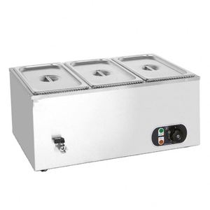 Baño María Eléctrico de Acero Inoxidable con Tres Recipientes para Sopa, Calentador de Alimentos con Control de Temperatura - Product Image 1