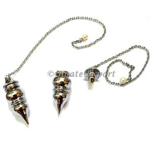 Pendule en laiton antique, objet en métal, pierres précieuses de guérison, vente en gros - Product Image 1