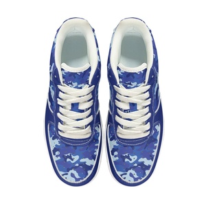 POD Custom Blue Camouflage <span class=keywords><strong>AF</strong></span> Low Top Leather Shoes Drop Shipping Casual Board Shoes Cómodos zapatos transpirables para hombres y mujeres - Product Image 6