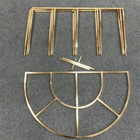 Arche de mariage en alliage doré, élégante, avec supports floraux et vases, hauteur 200/180 cm, pour décorations de chemin de table, fêtes, mariages et événements