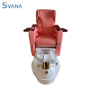 Silla de masaje de pedicura de lujo muebles de salón de uñas sin plomería Silla de pedicura de manicura rosa - Product Image 4