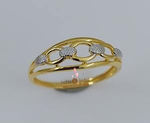 แหวนทองมันวาว22Ct หรูหราทำด้วยมือสำหรับผู้หญิงที่ออกแบบมาสำหรับเจ้าสาวแฟชั่นงานหมั้นช่วงเวลาเทศกาล - Product Image 1