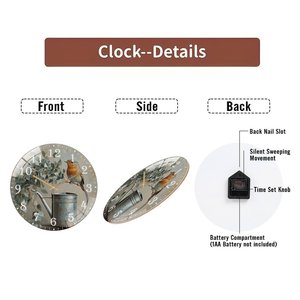 Horloge ronde en verre silencieuse personnalisée 30 cm, date/ininitiales personnalisées, design moderne pour la maison ou le bureau - Product Image 6