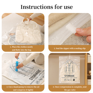 Housse <span class=keywords><strong>de</strong></span> protection anti-poussière pour vêtements, sac <span class=keywords><strong>sous</strong></span> <span class=keywords><strong>vide</strong></span> en PET pour placard - Product Image 6