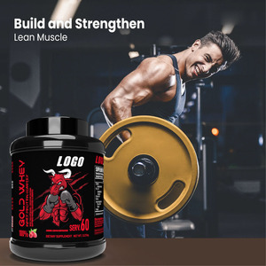 Étiquettes privées croissance musculaire Bodybuilding sport Nutrition supplément 5lbs or <span class=keywords><strong>Standard</strong></span> protéine de lactosérum en poudre - Product Image 3