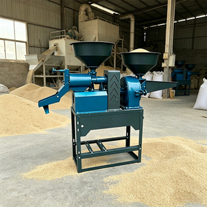 <span class=keywords><strong>Moulin</strong></span> à riz et broyeur de céréales automatique tout acier à double écran avec moteur, capacité 130-150 kg/h pour usage domestique et professionnel - Product Image 1