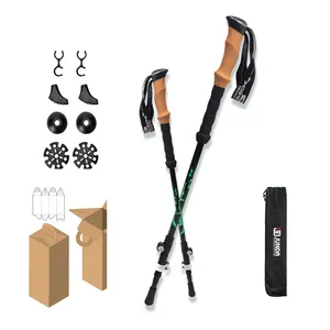 Outdoor Camping Hiking Climbing 3 Sections 67-135cm 7075 Aluminum Alloy Ultralight Nordic Walking Stick Trekking Poles