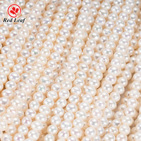 Readleaf vente en gros 3A perle d'eau douce naturelle blanche AAA 4mm près de perles rondes perles en vrac pour la fabrication de bijoux