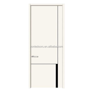 Porte en bois Mdf mélamine pour intérieur de maison Design moderne Porte écologique hôtel avec serrure intelligente - Product Image 2