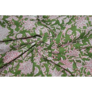 Tela de Algodón Estampada a Mano, Ligera, con Diseño Floral, para Confección de Vestidos para Niñas y Niños - Product Image 6