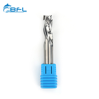 Fresa de compresión BFL de 2 filos de carburo de tungsteno con corte ascendente y descendente de 3/8 pulgadas