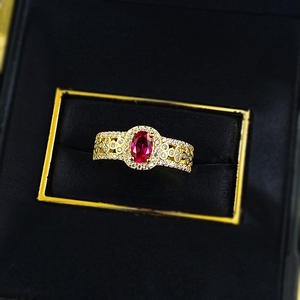 Nuevo anillo <span class=keywords><strong>de</strong></span> juego <span class=keywords><strong>de</strong></span> oro rojo <span class=keywords><strong>sangre</strong></span> <span class=keywords><strong>de</strong></span> Paloma elíptica S925 plata 4*6, versátil para uso diario, joyería <span class=keywords><strong>de</strong></span> <span class=keywords><strong>boda</strong></span> <span class=keywords><strong>de</strong></span> <span class=keywords><strong>Libro</strong></span> rojo pequeño - Product Image 5