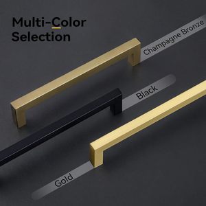 Modern Stainless Steel Square Cabinet Handle <b>Drawer</b> <b>Pull</b> Wardrobe Knob Rust Resistant Easy Install - Product Image 5