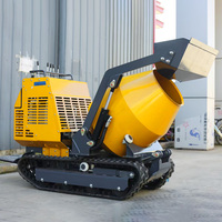 Livraison Gratuite Mini Camion Malaxeur à Béton Compact 3 Mètres Cubes pour Projets Urbains à Accès Restreint, Autochargeur sur Chenilles